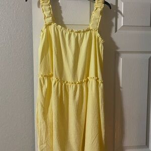 SHEIN Sunny Yellow Ruffled Dress